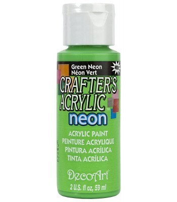 DecoArt Crafters Acrylic Neon - Green 2oz 